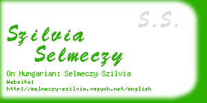 szilvia selmeczy business card